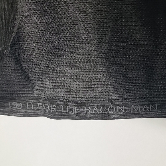 Lululemon Men's Hoodie Gray 1/4 Zip Lightweight 'Do It For The Bacon' Sz M - Picture 3 of 9